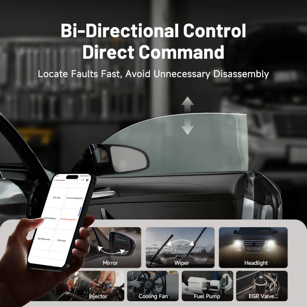 Automotive scan tool connected to smartphone app