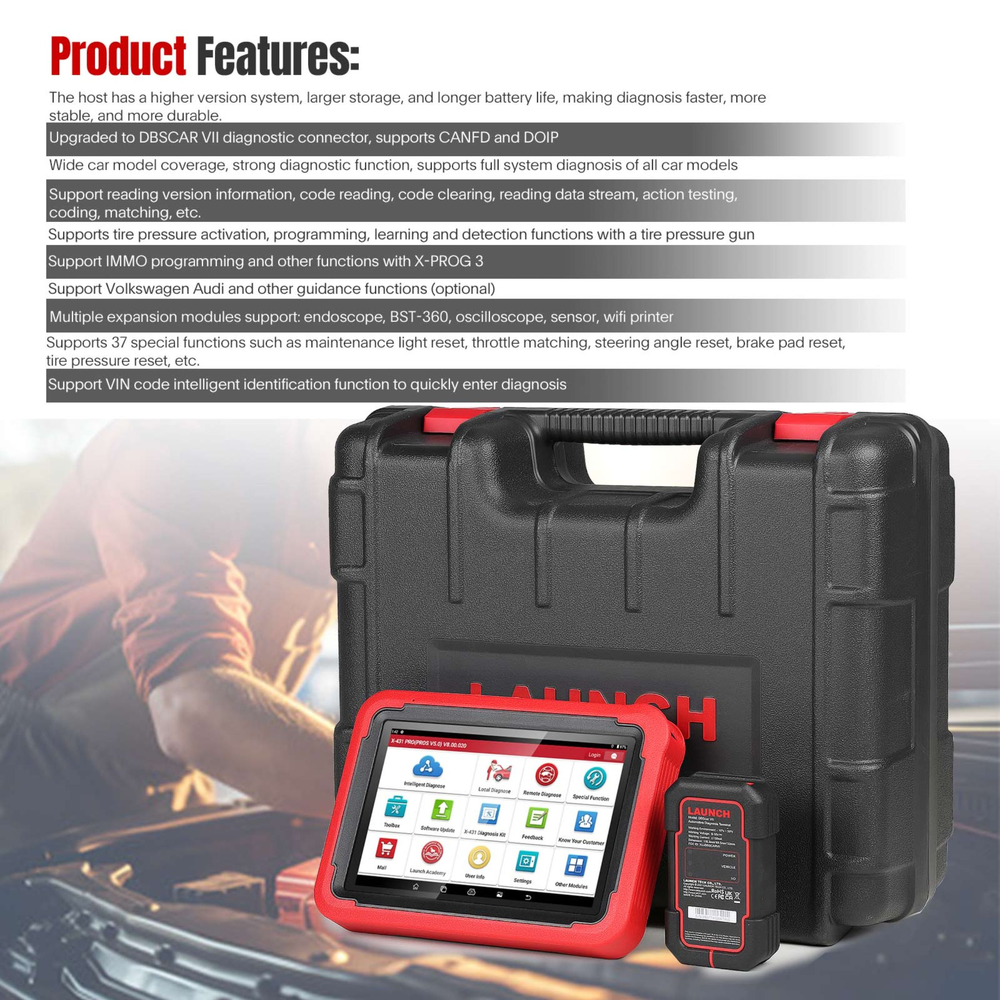 LAUNCH X431 PROS V5.0 8 inch automotive diagnostic scanner