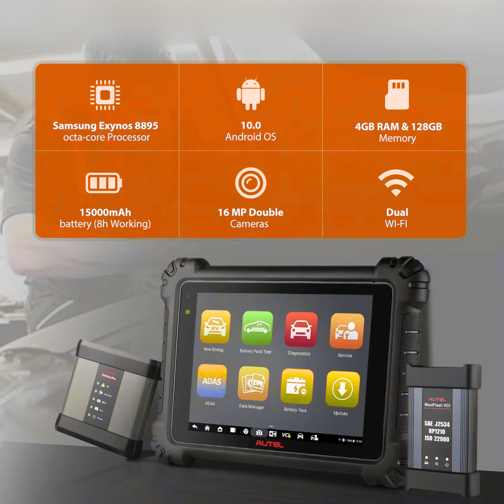 MaxiFlash VCI/J2534 Interface Included with MS909EV for electric vehicles