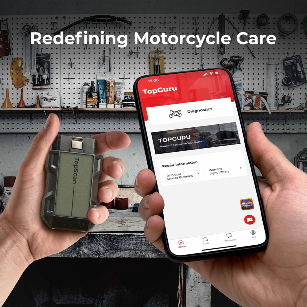 Wireless motorcycle diagnostics using Bluetooth scan tool