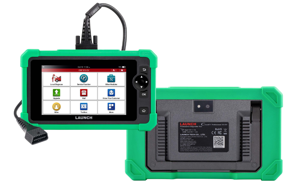 LAUNCH CRP919 EV Diagnostic Scanner – 43+ Service Functions for New-Energy & Electric Vehicles