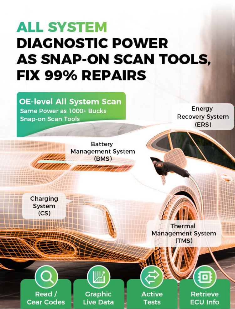 The LAUNCH CRP919 EV Diagnostic Scan tool for the new-energy and electric vehicles