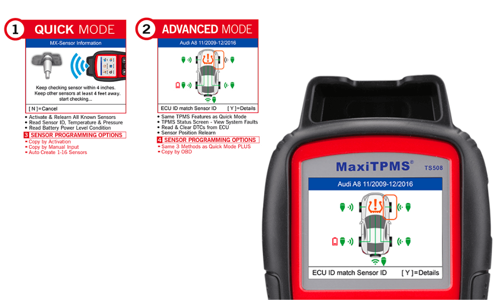 Autel TS508 TPMS programming & relearn TPMS sensor Scan Tool