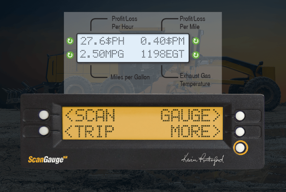 ScanGauge-KR heavy duty diesel fuel economy computer performance monitor and scan tool
