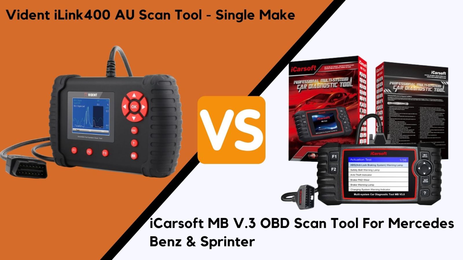 iCarsoft MB vs Vident i400AU Mercedes OBD Scanner Comparison 