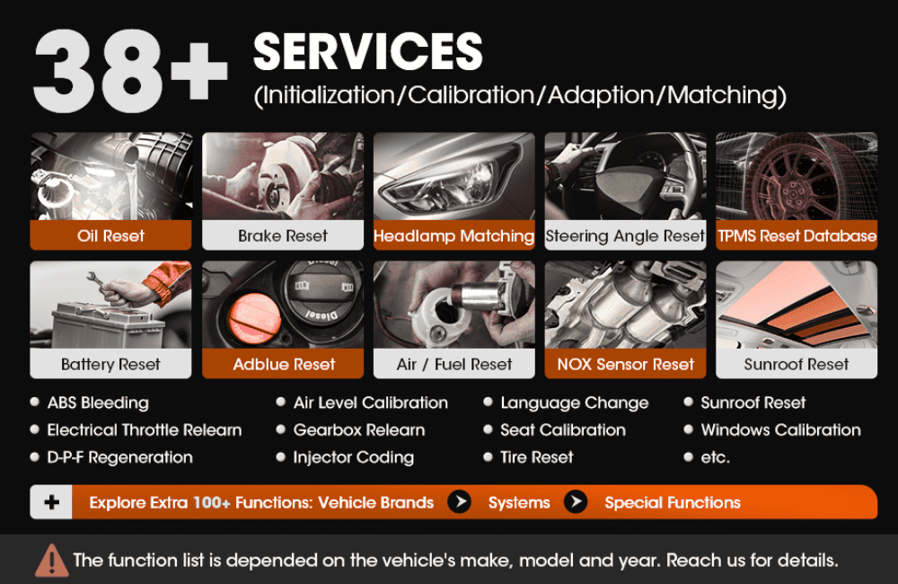 With over 38 service and reset functions, the PRO Elite makes everyday maintenance effortless. From oil resets and ABS bleeding to injector coding and DPF regeneration, it handles the jobs workshops face every day.
