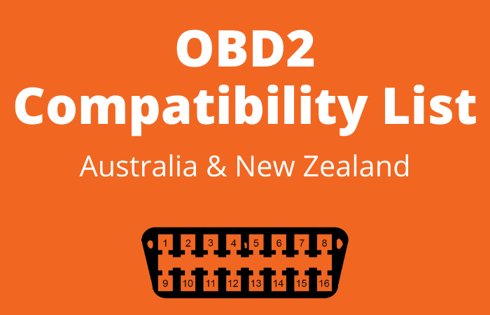 OBD2 Australia Compatibility List