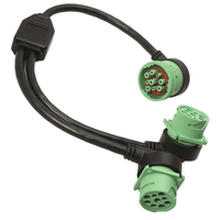 J1939 Y Splitter 9PINS OBD Cable TypeII Green