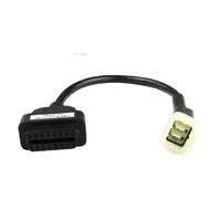 For Kawasaki Motorcycle 6Pin to 16Pin OBD2 Connector Adapter