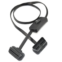 OBD2 Extension Cable Ultra Slim M/F with Power Switch - 60cm