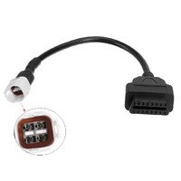 For Yamaha Motorcycle 4Pin to 16Pin OBD2 Connector Adapter