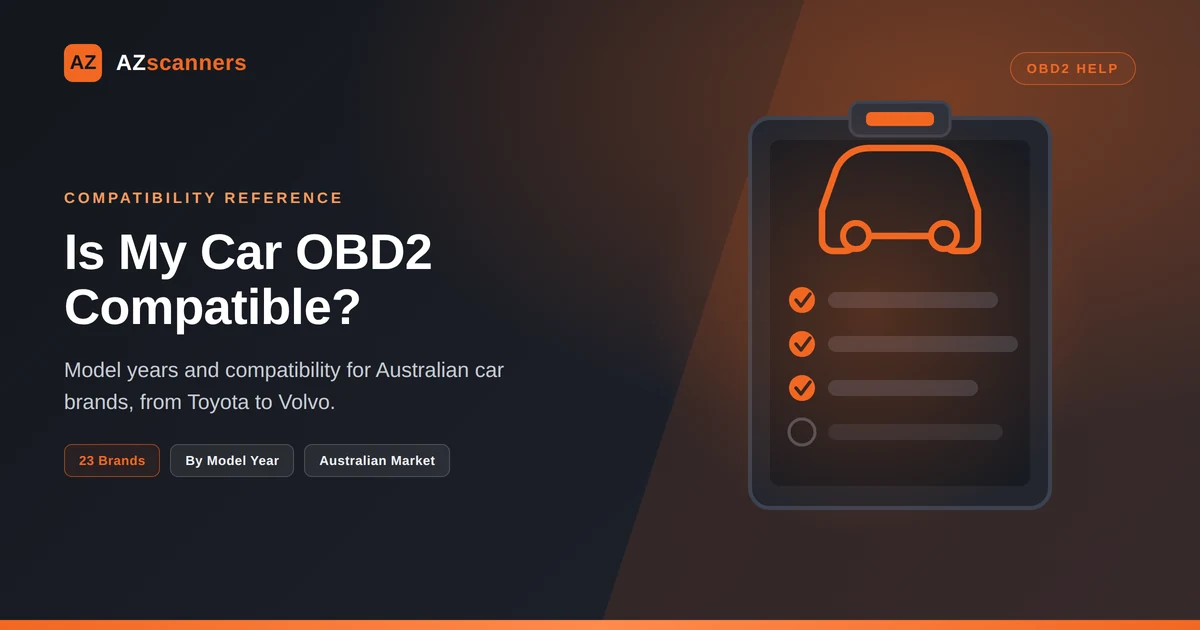 OBD2 Compatibility: Australian Cars by Brand