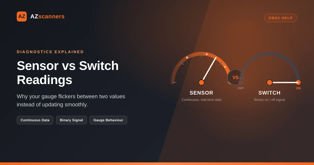 Sensor vs Switch Readings: Why Your OBD Gauge Might Not Update in Real-Time
