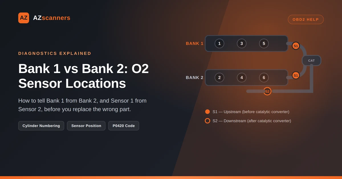Bank 1 vs Bank 2 – Sensor 1 & 2 O2 Sensor Location